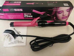 STYLISH CURLING TONGS HIGH QUALITY BEST HAIR CURLER DSP 25mm CHROME BARREL - Picture 1 of 4
