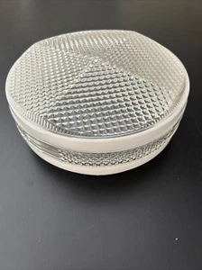 1940s Antique ART DECO Glass Ceiling Light 8” Fitter Flush Mount Shade Only - Picture 1 of 6