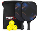 Pickleball Paddles Set of 2, True Graphite Pickleball Paddle Set with 4 Ourdoor/