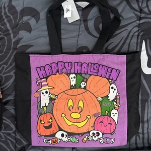 Disney Parks 2022 Mickey Pumpkin Happy Halloween Tote New With Tag - Picture 1 of 4