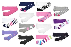 Sride Rite Girl's Cotton Soft Tights -- 2/3/4-pack -- Sizes 2-4 4-6 7-10 (e175) - Picture 1 of 11