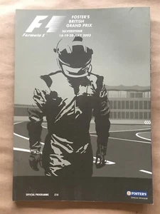 Programa Fórmula Uno Gran Premio Británico Silverstone 2003 oficial FIA - Imagen 1 de 2