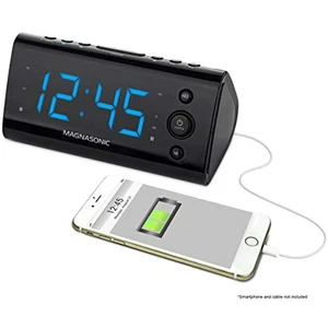 Magnasonic Alarm Clock Radio with USB Charging for Smartphones & Tablets - Picture 1 of 6