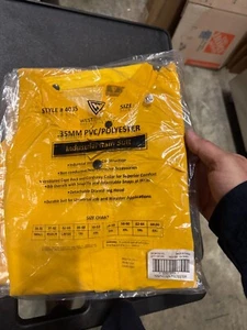 West Chester 3 Piece Rainsuit Yellow PVC/Polyester .35mm Industrial Suit 2XL - Picture 1 of 5