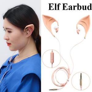 Gel Stereo Cosplay Elves Fairy Elf Ears Earphone In-Ear Headphone Earbuds