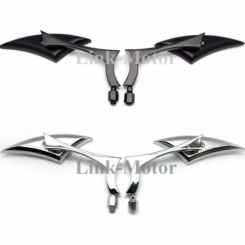 Mini espejos retrovisores de hoja de lanza para motocicleta Harley Davidson Sportster Dyna Softail Foto 1 de 2