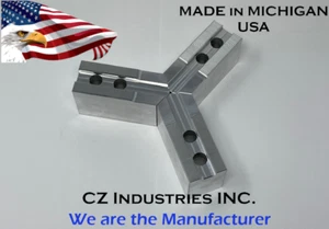 Mandíbulas blandas de aluminio de 8"" 1,5 mm x 60° serradas para mandíbulas de torno tipo B-208 (2,0"" HT) - Imagen 1 de 3