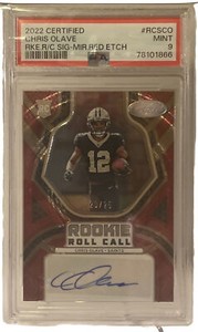 Chris Olave 2022 Certified PSA 9 Rookie Roll Call SIG-MIR RED ETCH /25 SAINTS