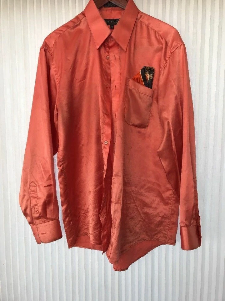 Рубашка мужская Daniel Ellissa с длинным рукавом размер 16,5 34-35 оранжевый цвет доставка N 24h - Изображение 1 из 4