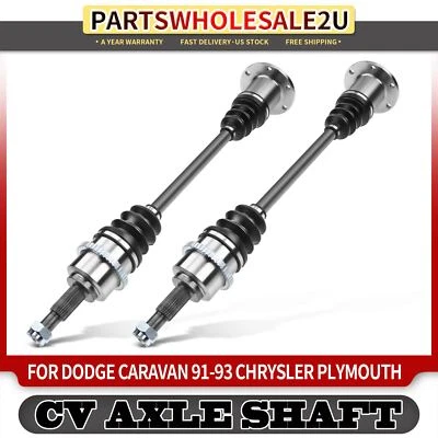 2x Conjunto de eje trasero derecho y derecho CV para Plymouth Voyager Dodge Caravan Chrysler AWD Foto 1 de 4