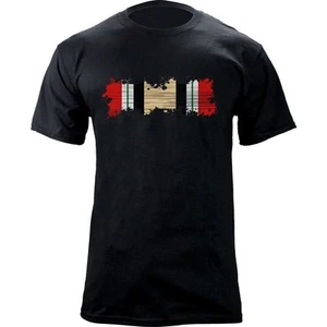 Distressed Iraq Campaign Medal Ribbon Iraq Veteran OIF Iraqi Freedom T-Shirt - Picture 1 of 7