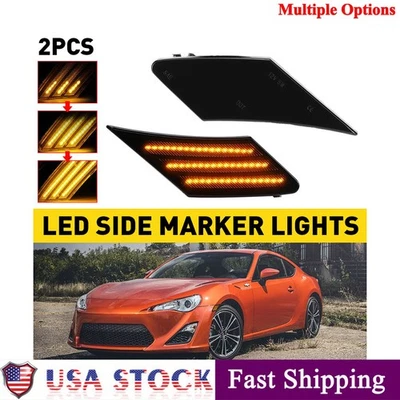 Luces de señalización laterales LED secuenciales para Toyota 86/2013-2016 Scion FR-S 2017-2020 Foto 1 de 4