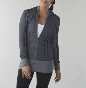 Chaqueta Lululemon Práctica Diaria Mujer Talla 6 Negra Gris Yoga Cremallera Completa - Imagen 1 de 7