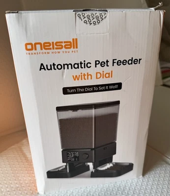 Alimentador automático para mascotas negro ONEISALL húmedo o seco con dial CAJA ABIERTA Foto 1 de 4