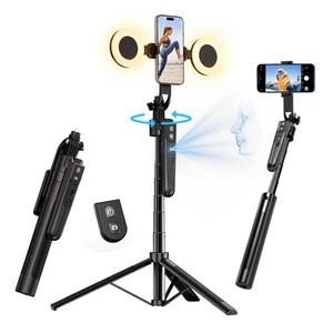 Extendable Auto Face Tracking Tripod 360° Rotation with Light, No App, 70.9" ... - Picture 1 of 6