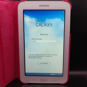 Samsung Galaxy Tab 3 Lite 7.0 SM-T110 Wi-Fi 8GB Android Tablet (Pink Cas) Used - Picture 1 of 10