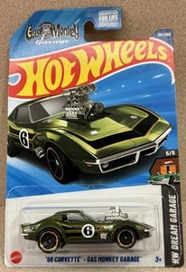 NEW 2025 Hot Wheels  '68 Corvette GREEN Gas Monkey Garage - HW Dream Garage 5/5  - Picture 1 of 11