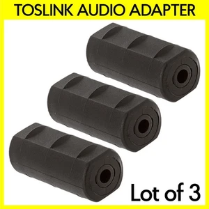 3 Pack Toslink Mini Coupler Fiber Optic Female to Female Digital Audio Adapter - Picture 1 of 2