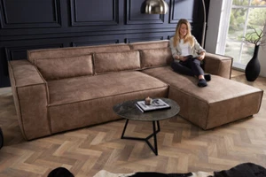 Design Ecksofa BOSSA NOVA 265cm FARBWAHL Mikrofaser inkl. Kissen Sofa Couch - Bild 1 von 42