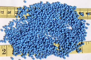 8/0 Antigüedades Alemanas Semillas Azul Tiza Cuentas Artesanía Fabricación de Joyería 1 oz - Imagen 1 de 1