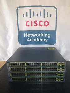 Cisco WS-C3750G-48PS-S 3750G Switch 15.0 IOS Layer 3 Adv 1-Year WARRANTY! - Picture 1 of 3