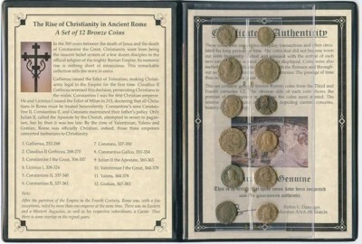 12 Bronze Coins Galienus Constantine & More Rise of Christianity in Ancient Rome - Image 1 of 3