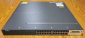 Cisco 3560-X Series 24 Port PoE+ Switch Catalyst WS-C3560X-24P-S + Dual PSU (x2) - Picture 1 of 10