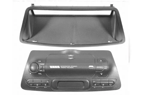 Mascherina con foro ISO colore nero Fiat Bravo >02-Brava-Marea - Immagine 1 di 1