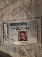 1992 PROLINE PORTRAITS MUHAMMED ALI AUTOGRAPHED BOXING CARD STAMP GRADED PSA 10 