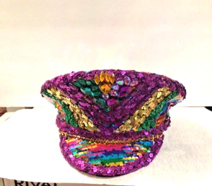 MARDI GRAS PGG Police Jeweled Hat with PGG Stone Design - Imagen 1 de 3