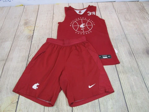 TEAM ISSUE WSU Cougars Nike Basketball Jersey Shorts Practice Uniform XS (b) Cover