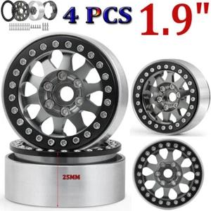 4 x 1.9" Beadlock Wheel Rim for RC 1/10 Axial SCX10 CC01 D90 TRX4 90046 Tamiya - Picture 1 of 12