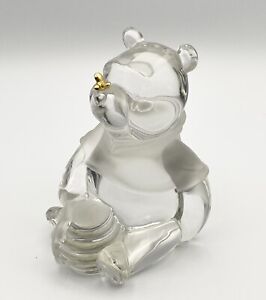 Lenox Crystal Disney Winnie The Pooh Figurine With Gold Plated Bee On Nose