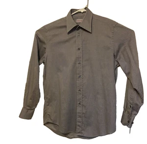 VERSACE Classic Men’s long sleeve gray button up shirt Size 39, 15.5 - Picture 1 of 7