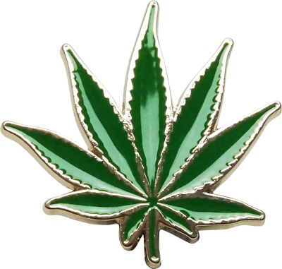 Pin Esmaltado - Prendedor Solapa Insignia Verde Hierba Maceta Hoja Marihuana #3444 Foto 1 de 3