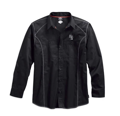 Harley-Davidson Men's Performance Coldblack Tech Long Sleeve Shirt 99017-17VM - Image 1 of 4