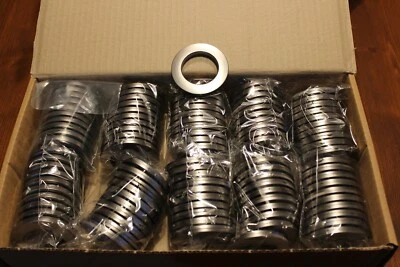 100 Stück Gardinenringe Edelstahl Optik Kunststoff Ösen Ringe für Vorhänge  - Bild 1 von 4