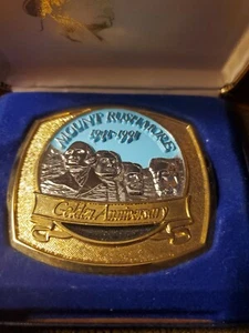Vintage Mount Rushmore 50TH Anniversary 1941-1991 Belt Buckle NEW - Picture 1 of 5