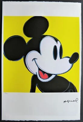 ANDY WARHOL  " Mickey Mouse " signierte Lithografie, limitiert 64/100 - Bild 1 von 4