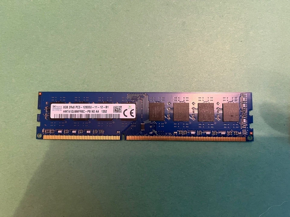 SK Hynix 8GB DDR3 1600 2Rx8 Desktop Memory Ram PC3-12800U-11-12-B1 - Image 1 of 1
