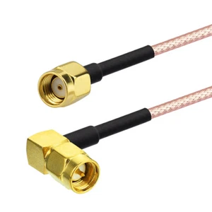 10x SMA male right angle to RP SMA male plug pigtail RG316 jumper cable 15cm 6" - Zdjęcie 1 z 4