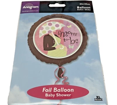 Lot 3 Anagram XL Foil Balloons Mom-To-Be Helium Saver 18” Refillable Baby Shower - Image 1 of 4