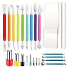 Professional Grade Clay Carving Tool Set with Acrylic Board and Rolling Pin