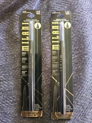(2) Milani Precision Brow Retractable Brow Pencil Sealed 160 - Ebony  - Image 1 of 2
