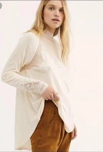 Free People Saheli Top Blouse Mesh Lace Boho Urban Outfitters Med/Lrg? *READ* - Picture 1 of 23