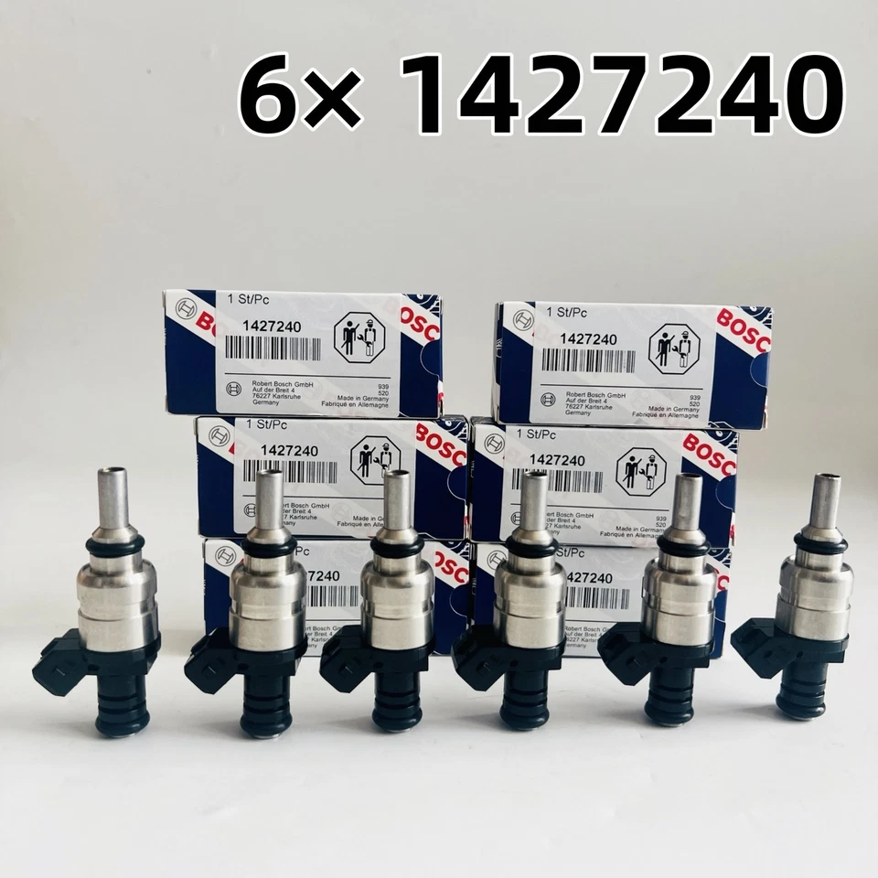 6X Inyector de combustible Bosch 1427240 para BMW M54 320i 325i 325xi 525i X3 13537546244  Foto 1 de 4