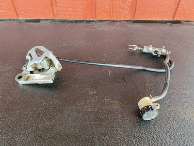 1999 YAMAHA YZ80 REAR BRAKE ASSEMBLY MASTER CYLINDER, CALIPER, LINE - Image 1 of 4