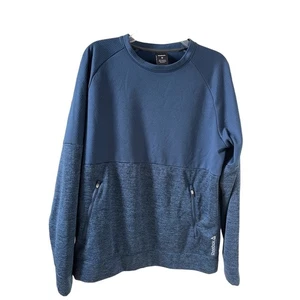 Reebok blau Speedwick Rundhalsausschnitt Langarm Pullover Oberteil Herren Größe M - Bild 1 von 2