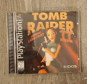 Tomb Raider 2 Sony PlayStation PS1 Black Label Complete - Picture 1 of 4
