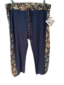 Baby Phat Velvet Track Pants Size XL Black Gold Y2K Vintage Cotton Blend - Picture 1 of 11